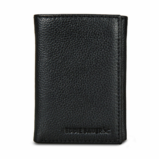 EB Signature Logo Leather Trifold Wallet | Eddie Bauer
