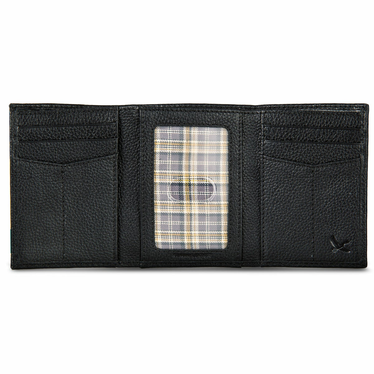 EB Signature Logo Leather Trifold Wallet | Eddie Bauer