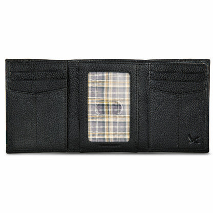EB Signature Logo Leather Trifold Wallet | Eddie Bauer