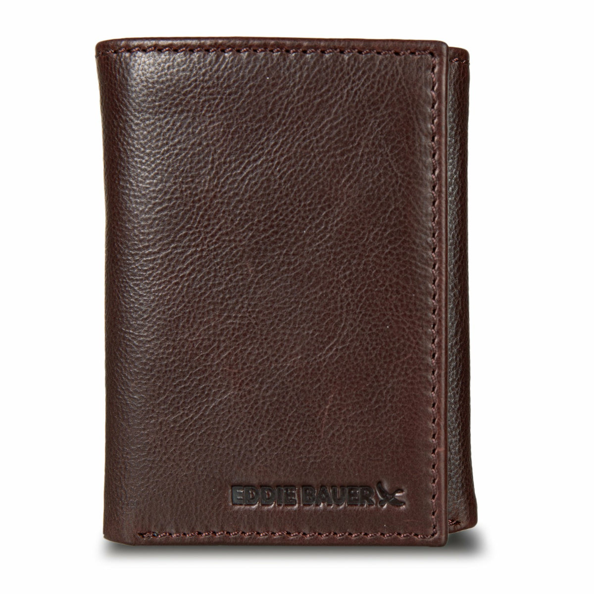EB Signature Logo Leather Trifold Wallet | Eddie Bauer