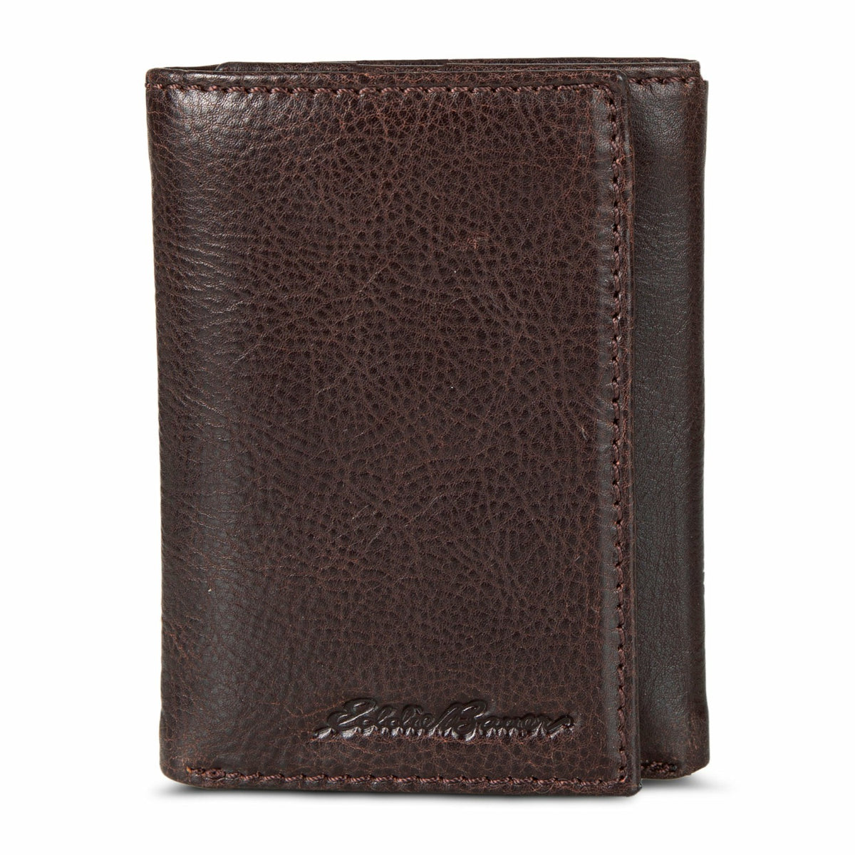 EB Signature Logo Leather Trifold Wallet | Eddie Bauer