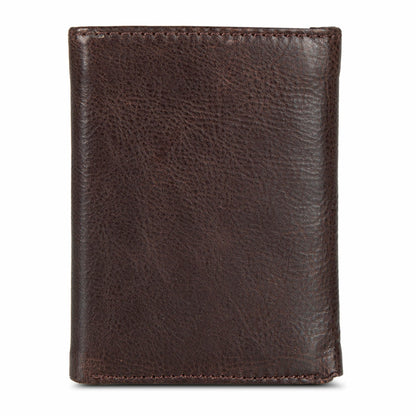 EB Signature Logo Leather Trifold Wallet | Eddie Bauer