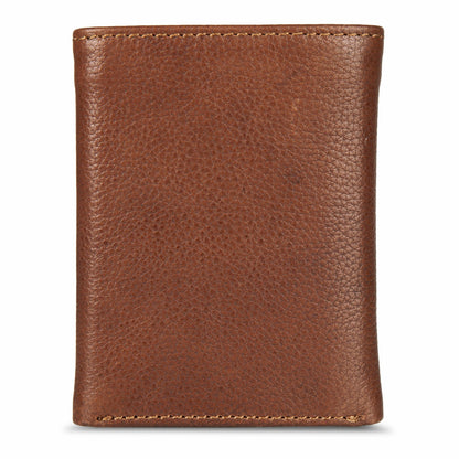 EB Signature Logo Leather Trifold Wallet | Eddie Bauer