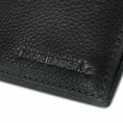 EB Signature Logo Leather Trifold Wallet | Eddie Bauer