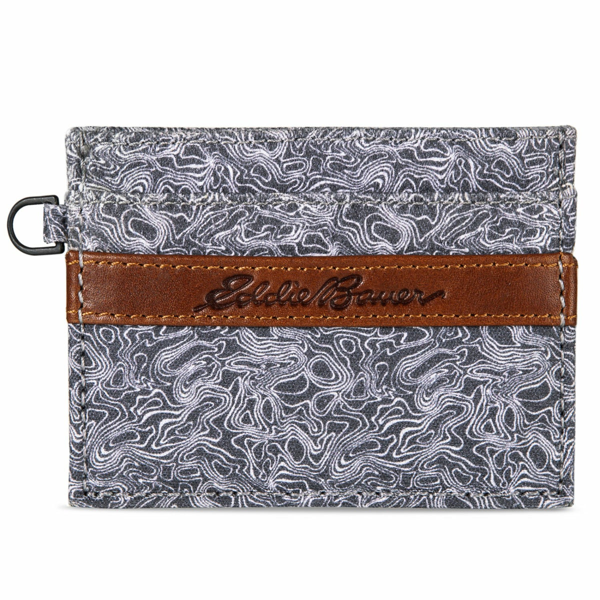 Pioneer Leather and Printed Cotton Canvas Card Case | Eddie Bauer
