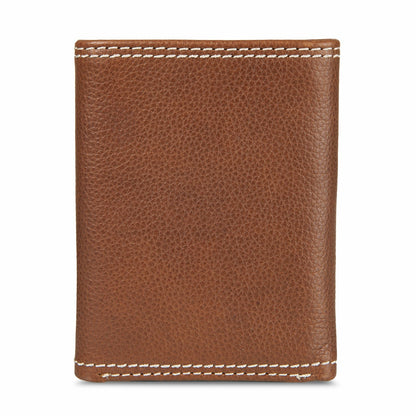 EB Signature Top Stitch Leather Trifold Wallet | Eddie Bauer