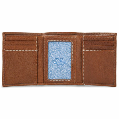EB Signature Top Stitch Leather Trifold Wallet | Eddie Bauer