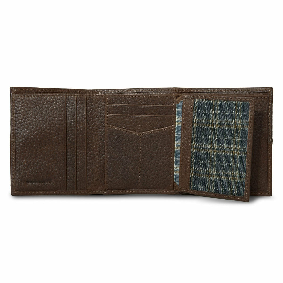 EXTRA CAPACITY RUGGED LEATHER TRIFOLD WITH FLIP ID | Eddie Bauer