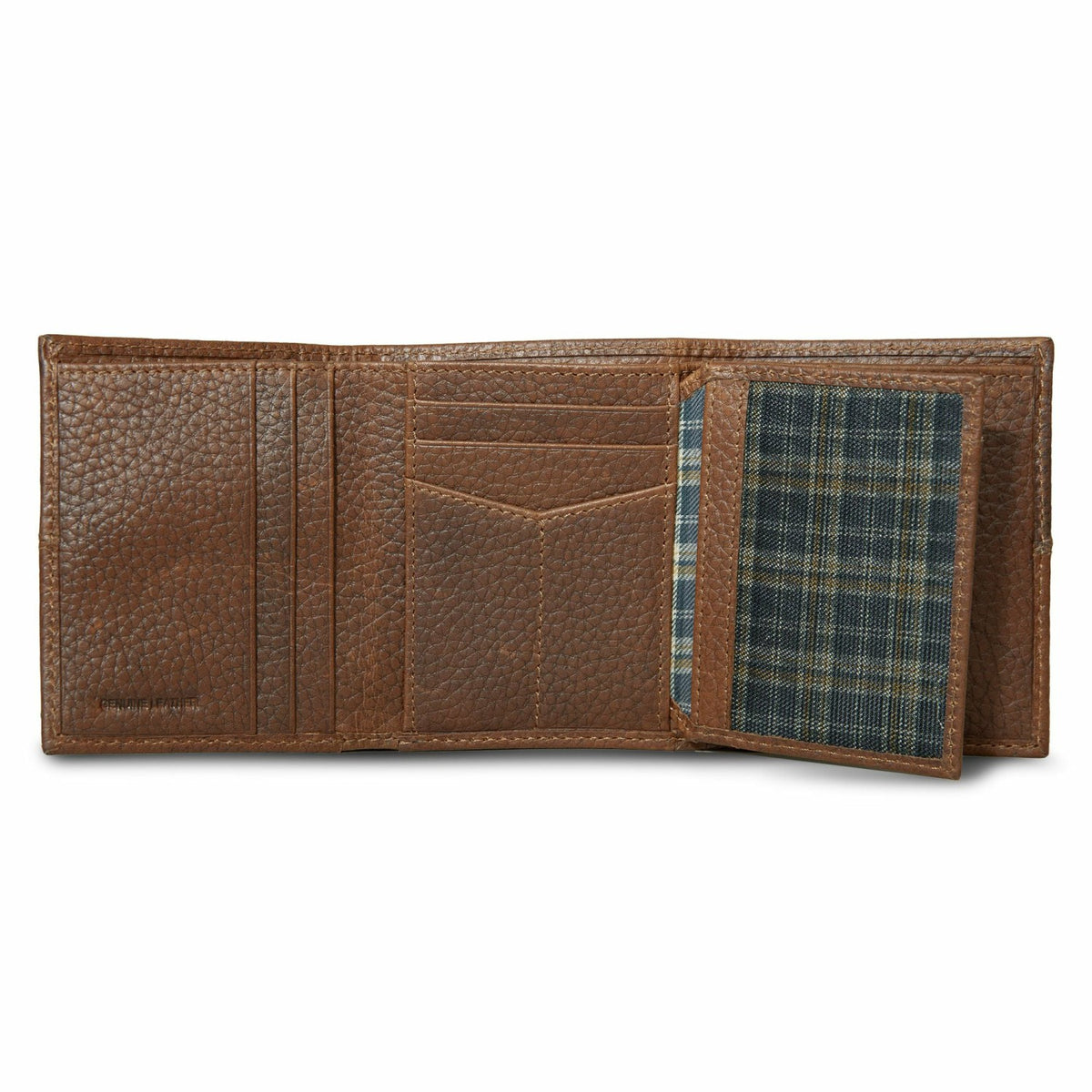 EXTRA CAPACITY RUGGED LEATHER TRIFOLD WITH FLIP ID | Eddie Bauer