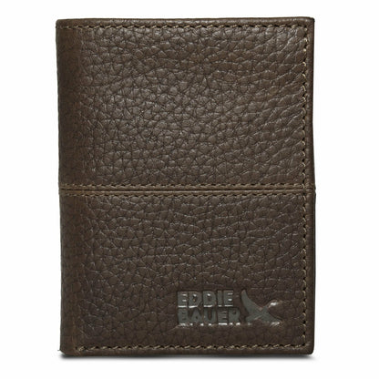 EXTRA CAPACITY RUGGED LEATHER TRIFOLD WITH FLIP ID | Eddie Bauer