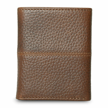 EXTRA CAPACITY RUGGED LEATHER TRIFOLD WITH FLIP ID | Eddie Bauer