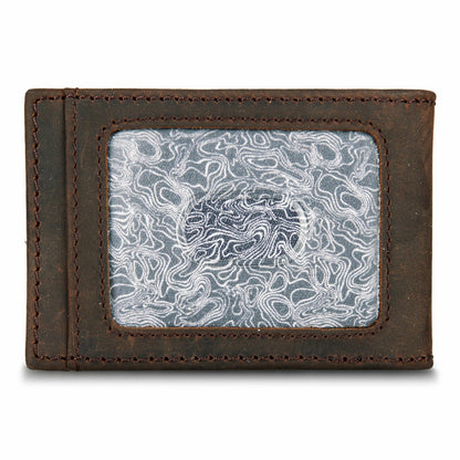 Money Clip Bifold Leather Wallet with Embossed Sasquatch | Eddie Bauer