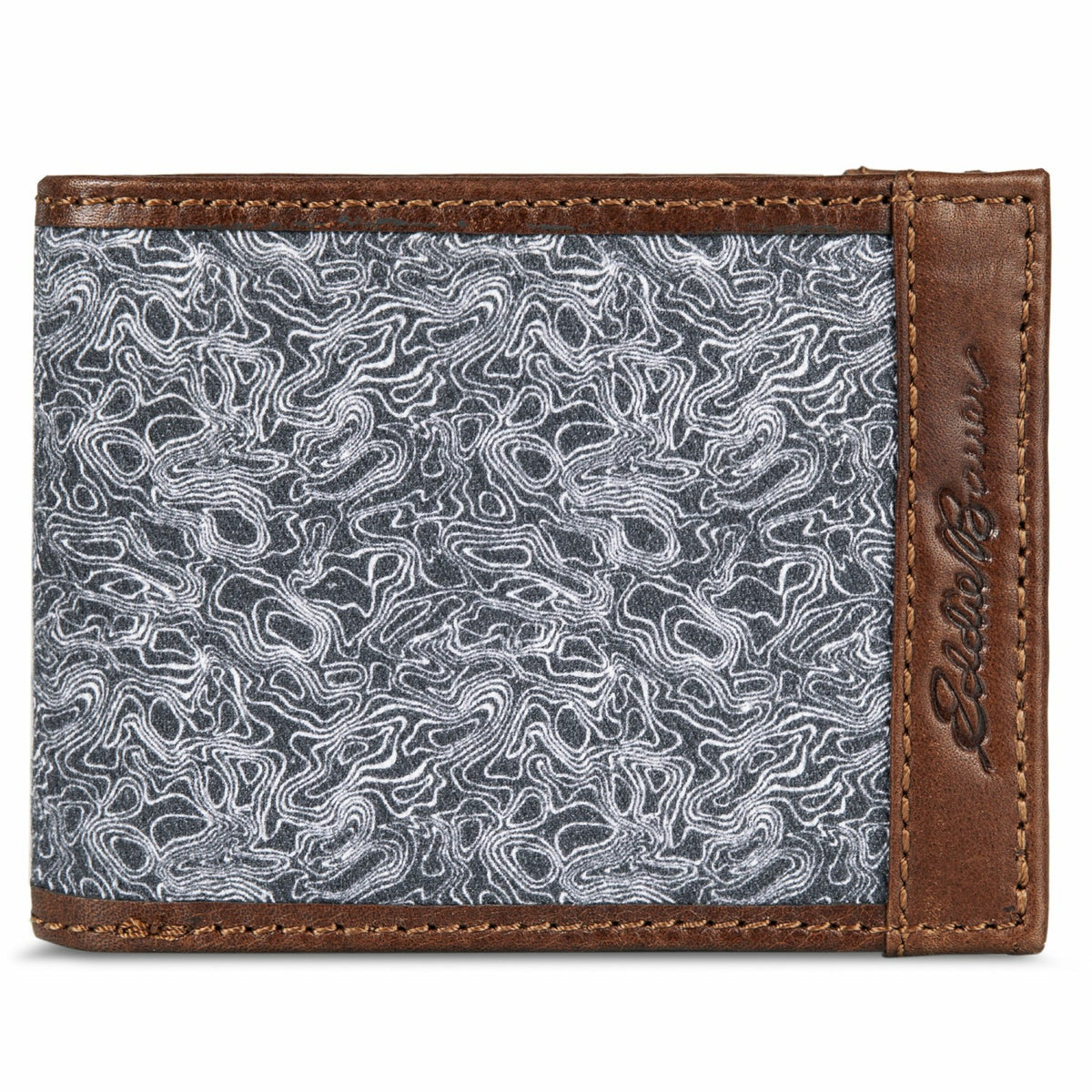 Pioneer Leather and Printed Cotton Canvas Passcase Wallet | Eddie Bauer