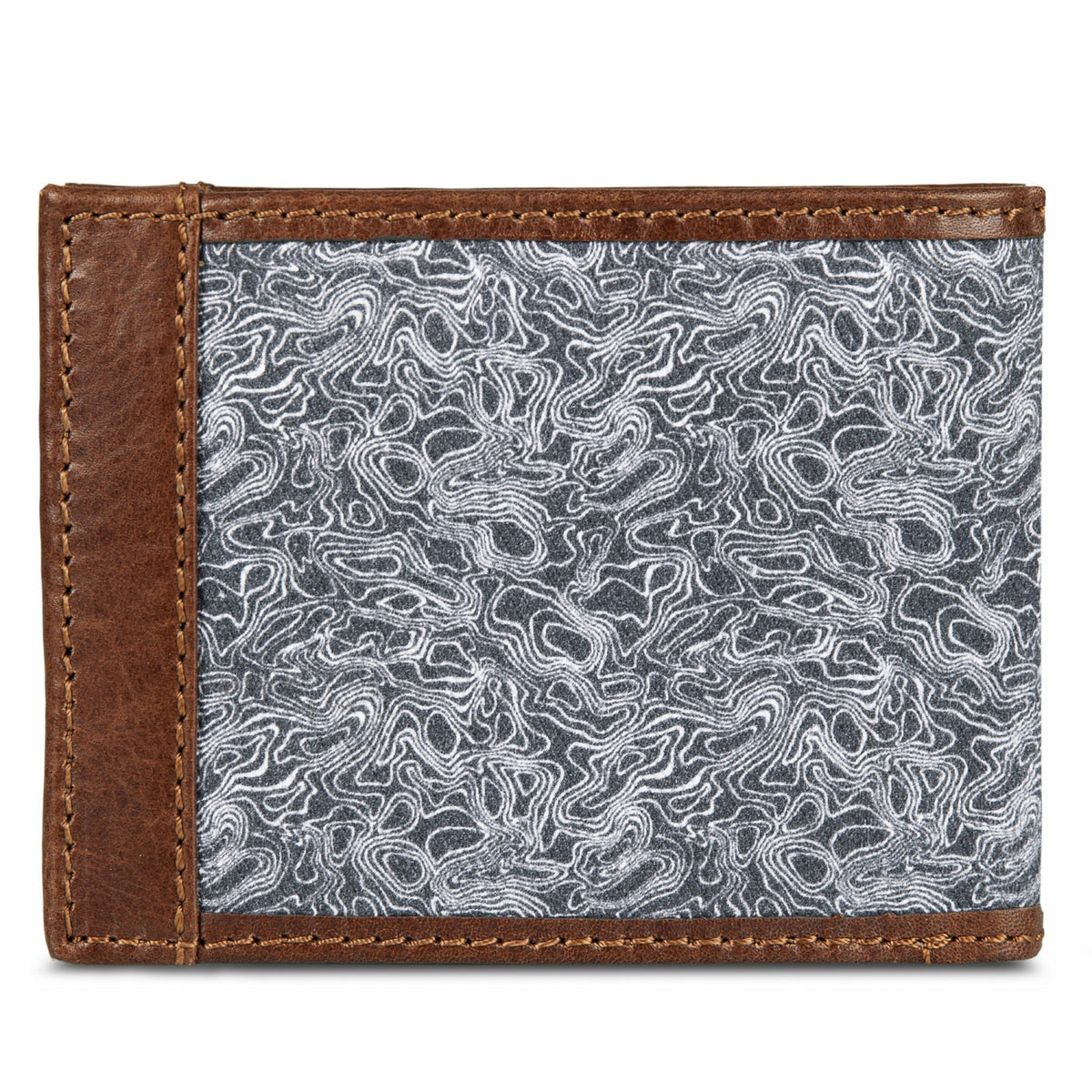 Pioneer Leather and Printed Cotton Canvas Passcase Wallet | Eddie Bauer