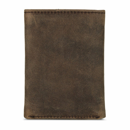 Leather Trifold Wallet with Embossed Sasquatch | Eddie Bauer