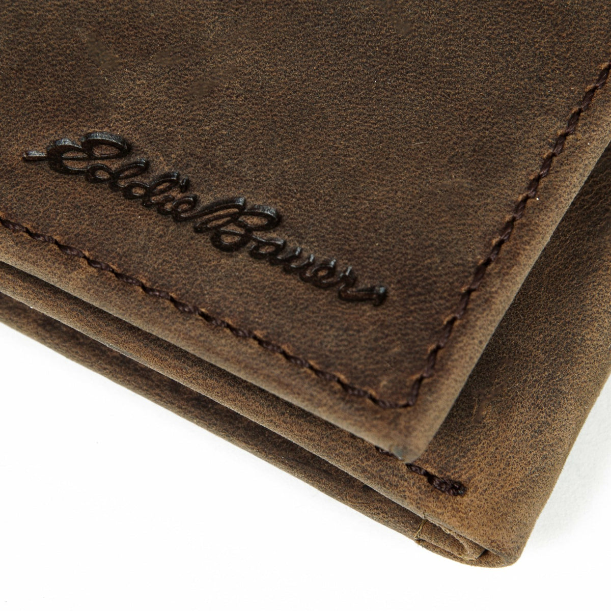 Leather Trifold Wallet with Embossed Sasquatch | Eddie Bauer