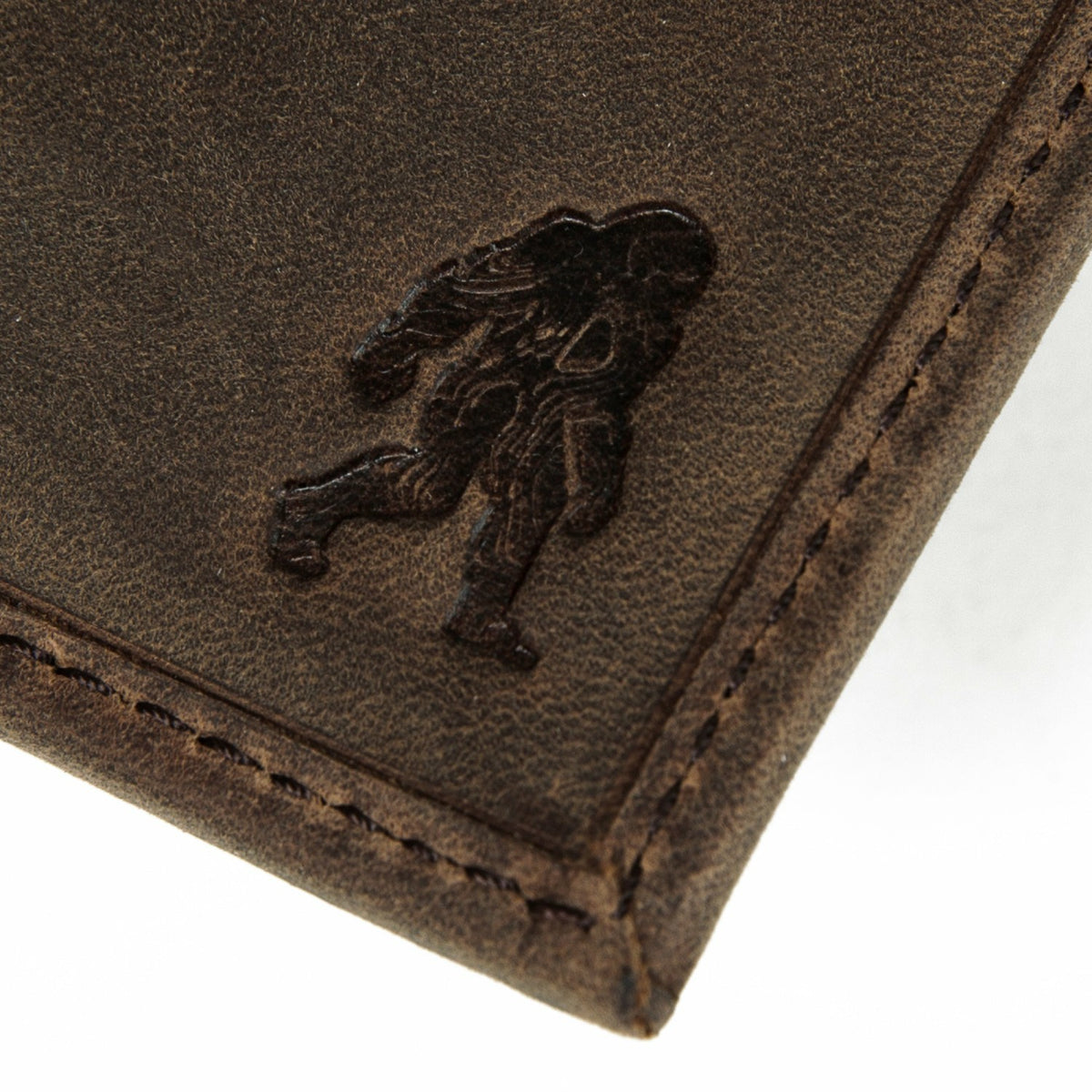 Leather Trifold Wallet with Embossed Sasquatch | Eddie Bauer
