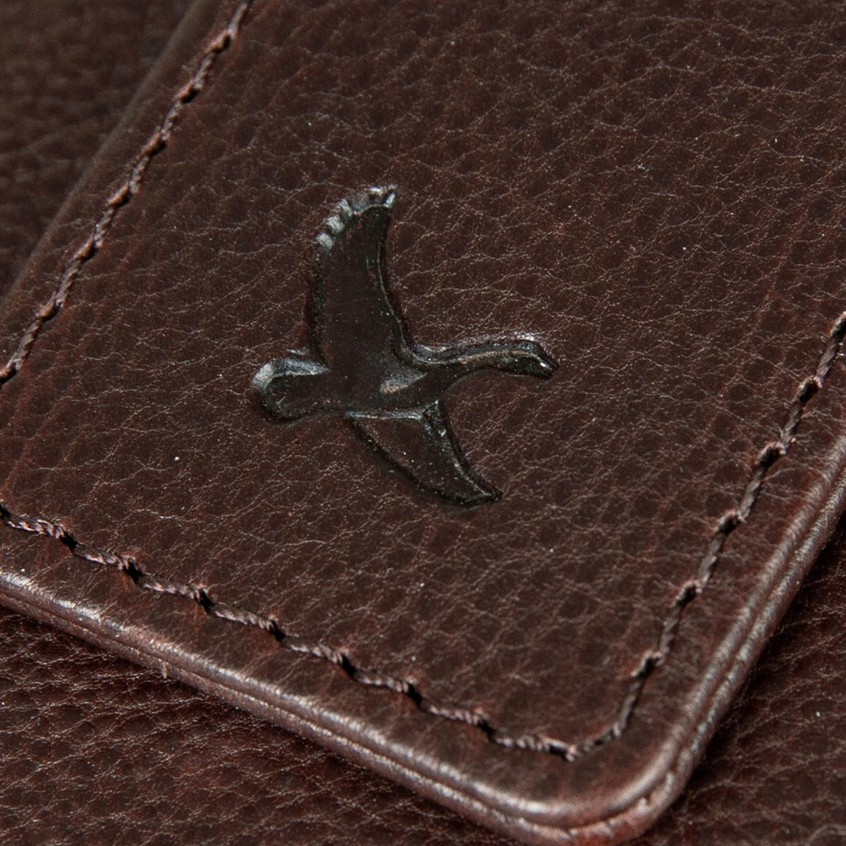 EB Signature Logo Leather Bifold with Money Clip Wallet | Eddie Bauer