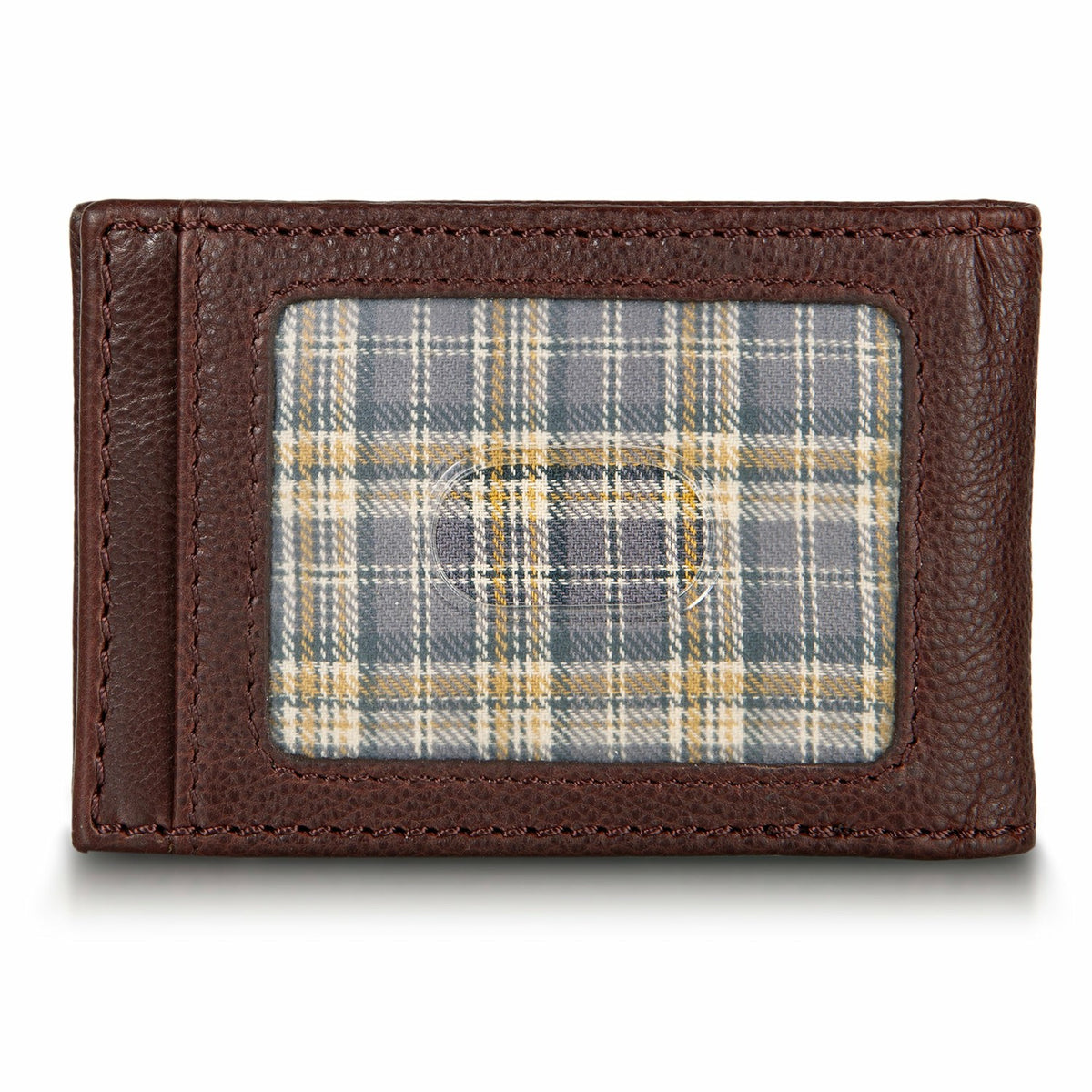 EB Signature Logo Leather Bifold with Money Clip Wallet | Eddie Bauer