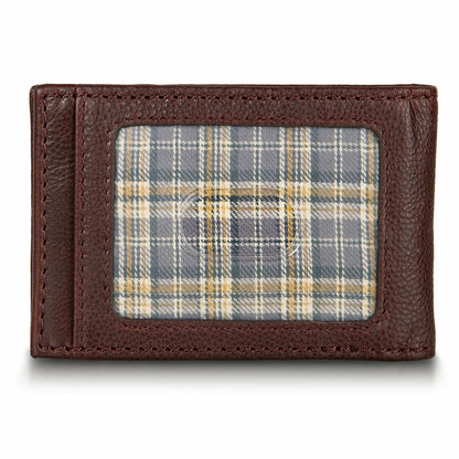 EB Signature Logo Leather Bifold with Money Clip Wallet | Eddie Bauer