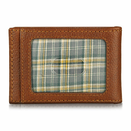 EB Signature Logo Leather Bifold with Money Clip Wallet | Eddie Bauer