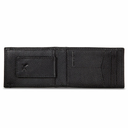 EB Signature Logo Leather Bifold with Money Clip Wallet | Eddie Bauer