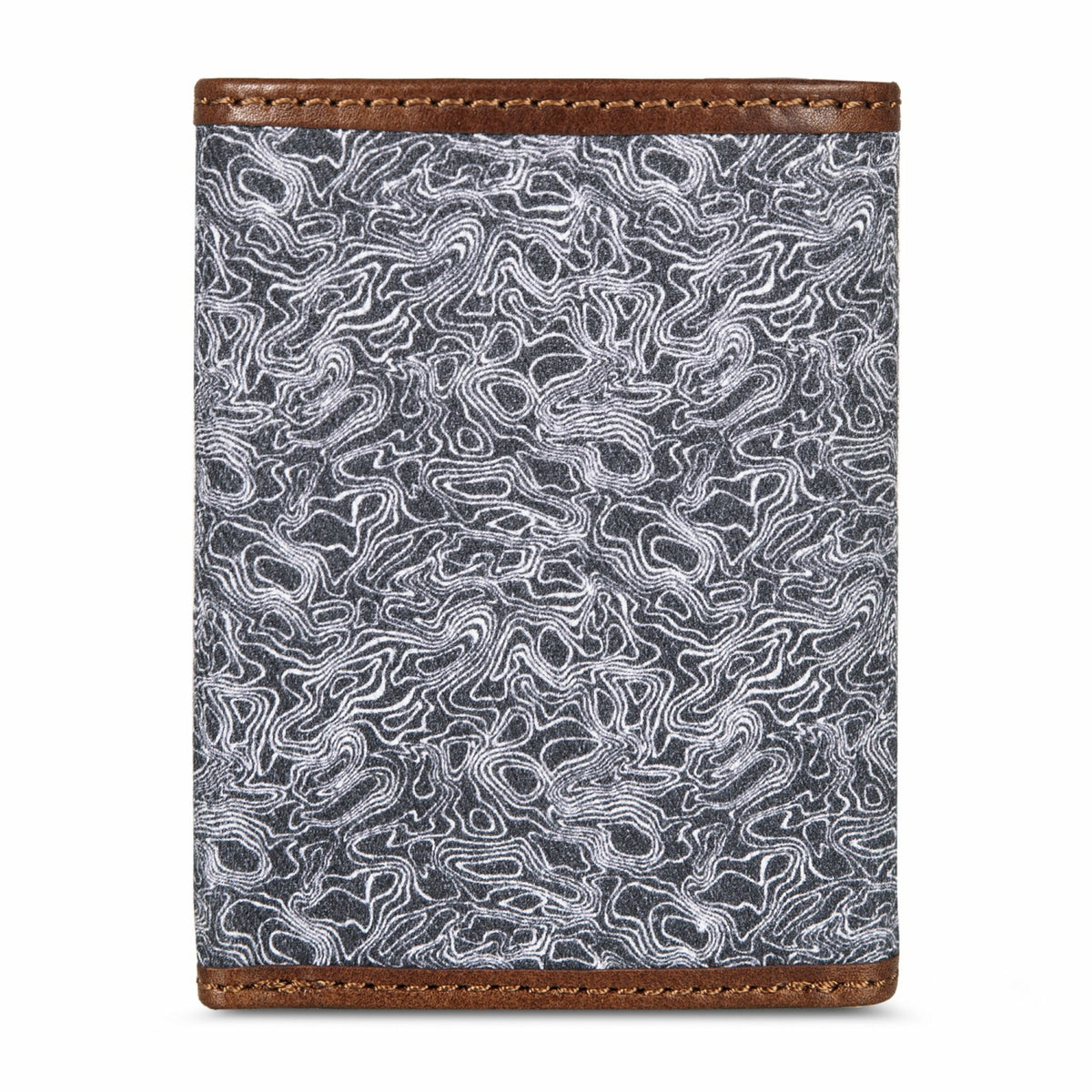 Pioneer Leather and Printed Cotton Canvas Trifold Wallet | Eddie Bauer