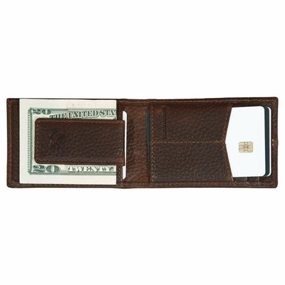 RUGGED LEATHER MONEY CLIP BIFOLD WALLET | Eddie Bauer