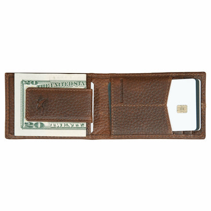 RUGGED LEATHER MONEY CLIP BIFOLD WALLET | Eddie Bauer