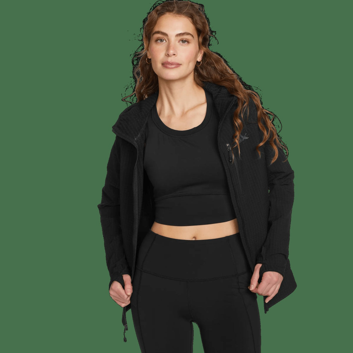 Women's Sandstone Backbone Grid Hoodie | Eddie Bauer