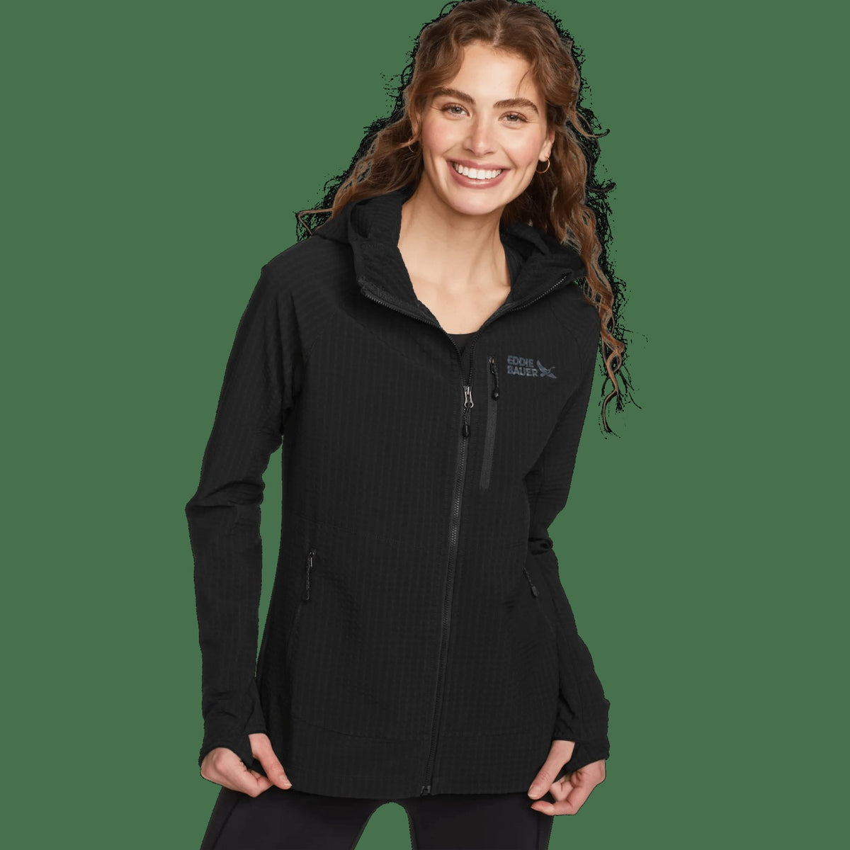 Women's Sandstone Backbone Grid Hoodie | Eddie Bauer