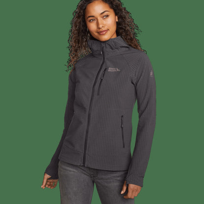 Women's Sandstone Backbone Grid Hoodie | Eddie Bauer