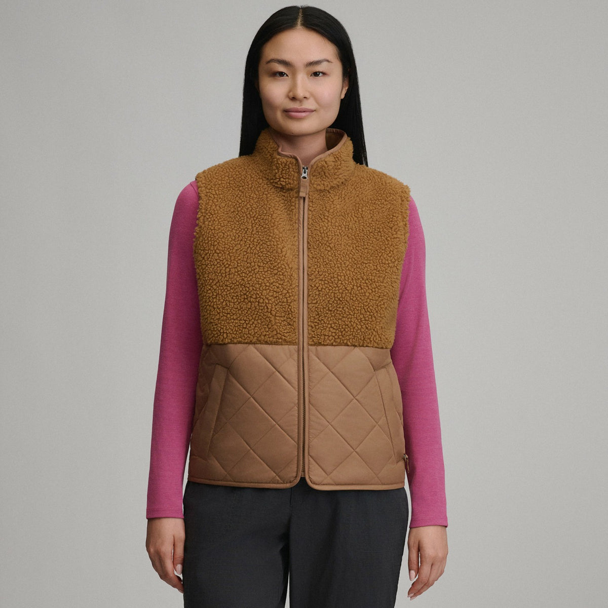 Women's Wander Mixed Media Fleece Vest | Eddie Bauer