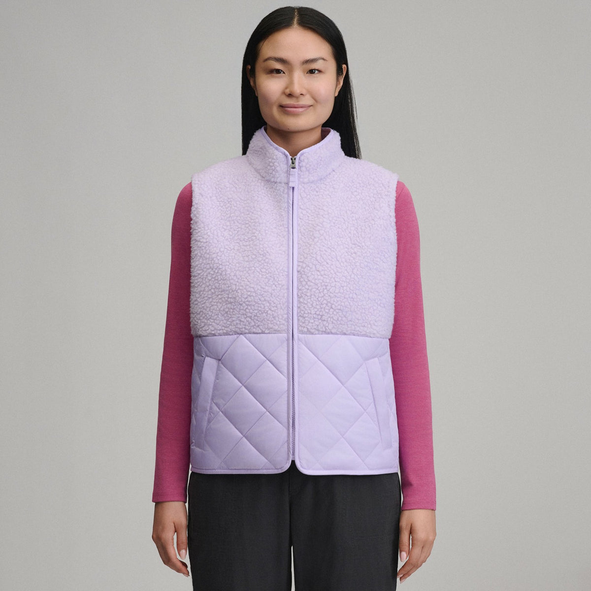 Women's Wander Mixed Media Fleece Vest | Eddie Bauer