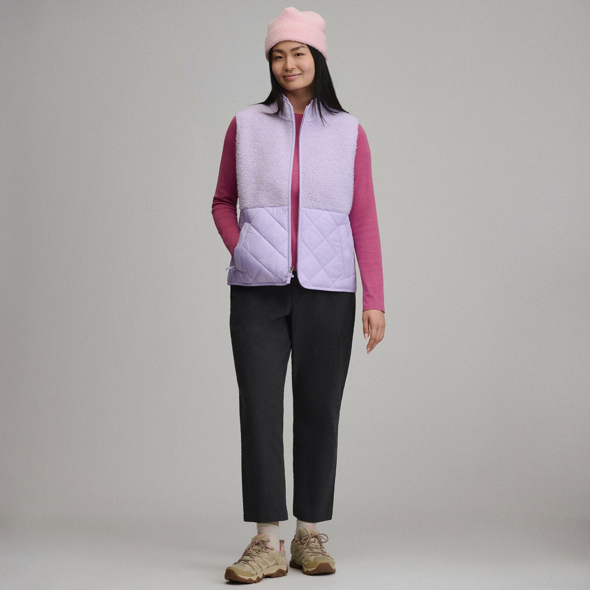 Women's Wander Mixed Media Fleece Vest | Eddie Bauer