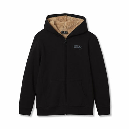 Kids Boys Camp Fleece Faux Shearling Hoodie | Eddie Bauer