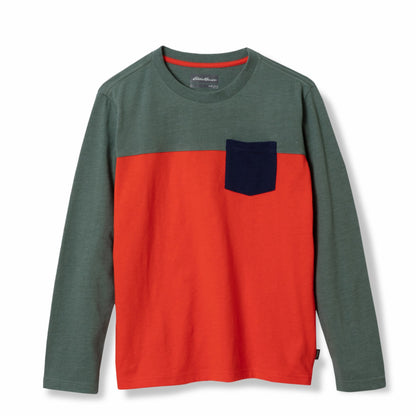 Kids Boys Territory Long-Sleeve Pocket T-Shirt | Eddie Bauer