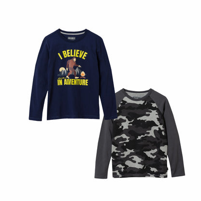 Kids Boys Graphic Long-Sleeve T-Shirt - 2 Pack | Eddie Bauer