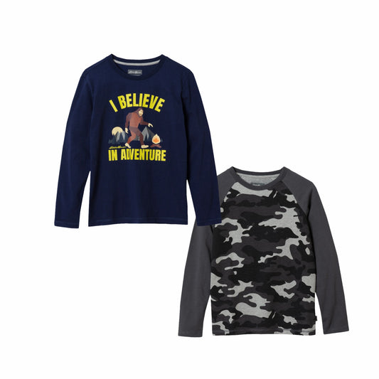 Kids Boys Graphic Long-Sleeve T-Shirt - 2 Pack | Eddie Bauer