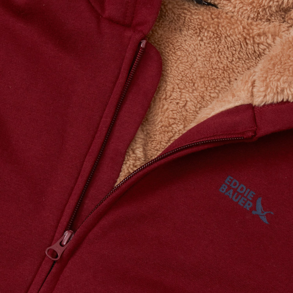 Boys Camp Fleece Faux Shearling-Lined Hoodie | Eddie Bauer