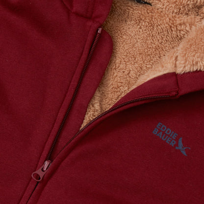 Boys Camp Fleece Faux Shearling-Lined Hoodie | Eddie Bauer
