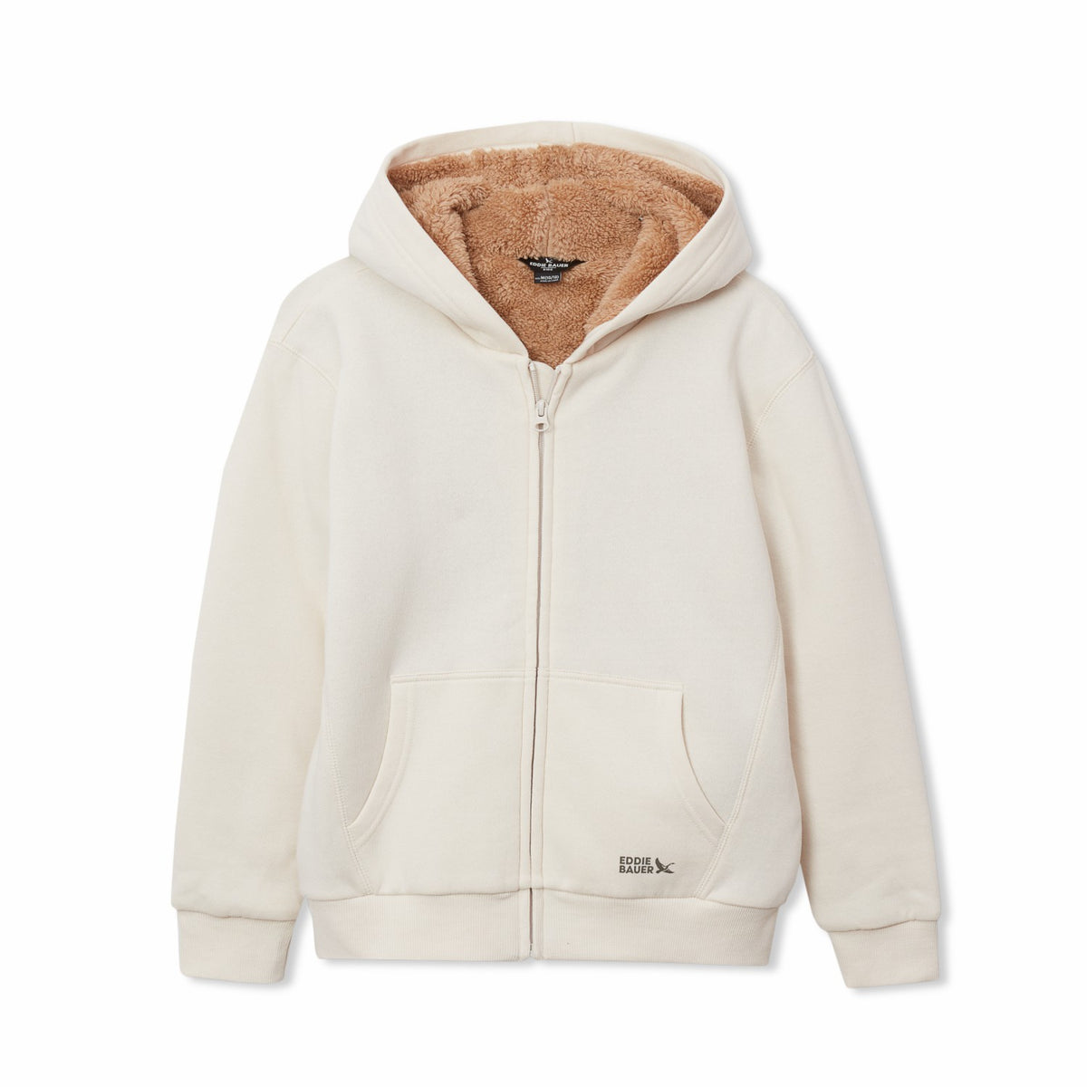 Boys Camp Fleece Faux Shearling-Lined Hoodie | Eddie Bauer