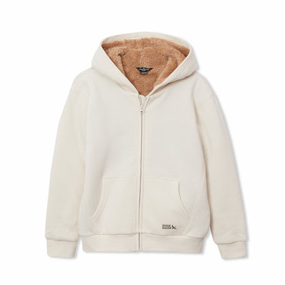 Boys Camp Fleece Faux Shearling-Lined Hoodie | Eddie Bauer