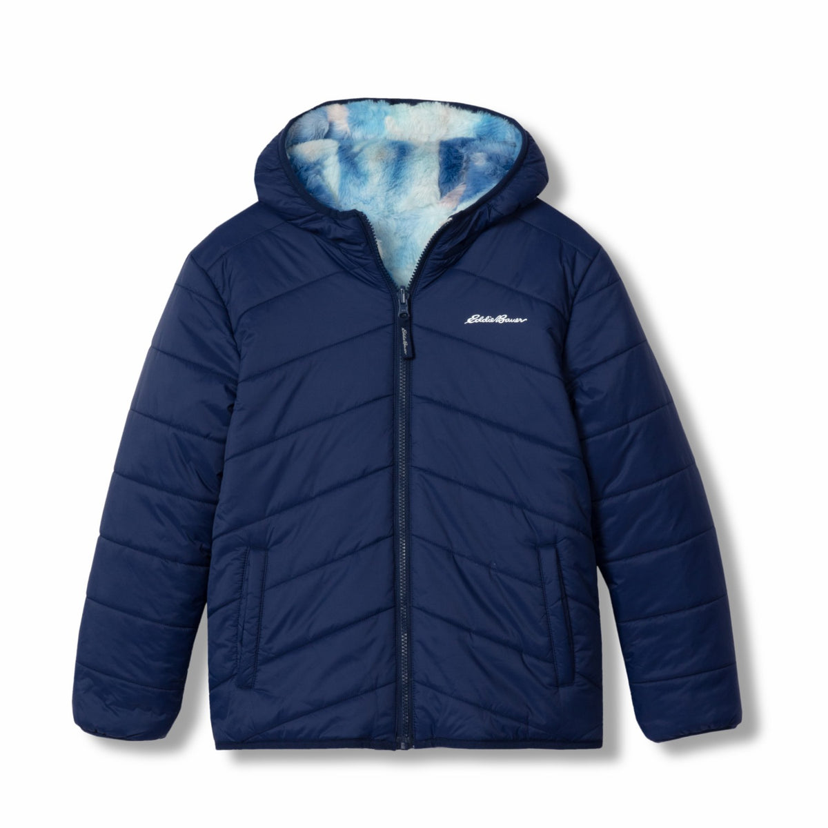 Kids Girls Deer Harbor Reversible Hooded Jacket | Eddie Bauer
