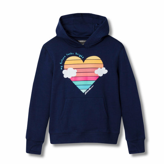 Kids Girls Graphic Camp Fleece Hoodie | Eddie Bauer