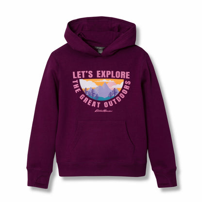 Kids Girls Graphic Camp Fleece Hoodie | Eddie Bauer