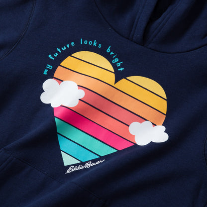 Kids Girls Graphic Camp Fleece Hoodie | Eddie Bauer