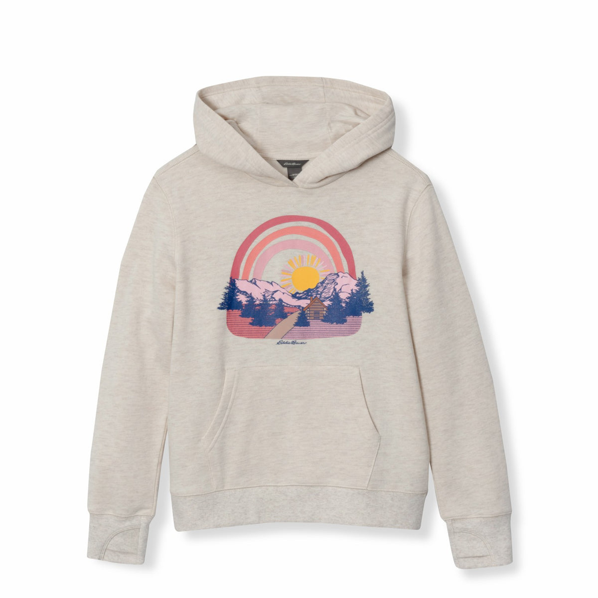 Kids Girls Graphic Camp Fleece Hoodie | Eddie Bauer