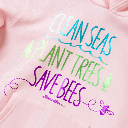Kids Girls Graphic Camp Fleece Hoodie | Eddie Bauer