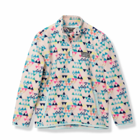Kids Girls Quest Fleece 1/4-Zip - Print | Eddie Bauer